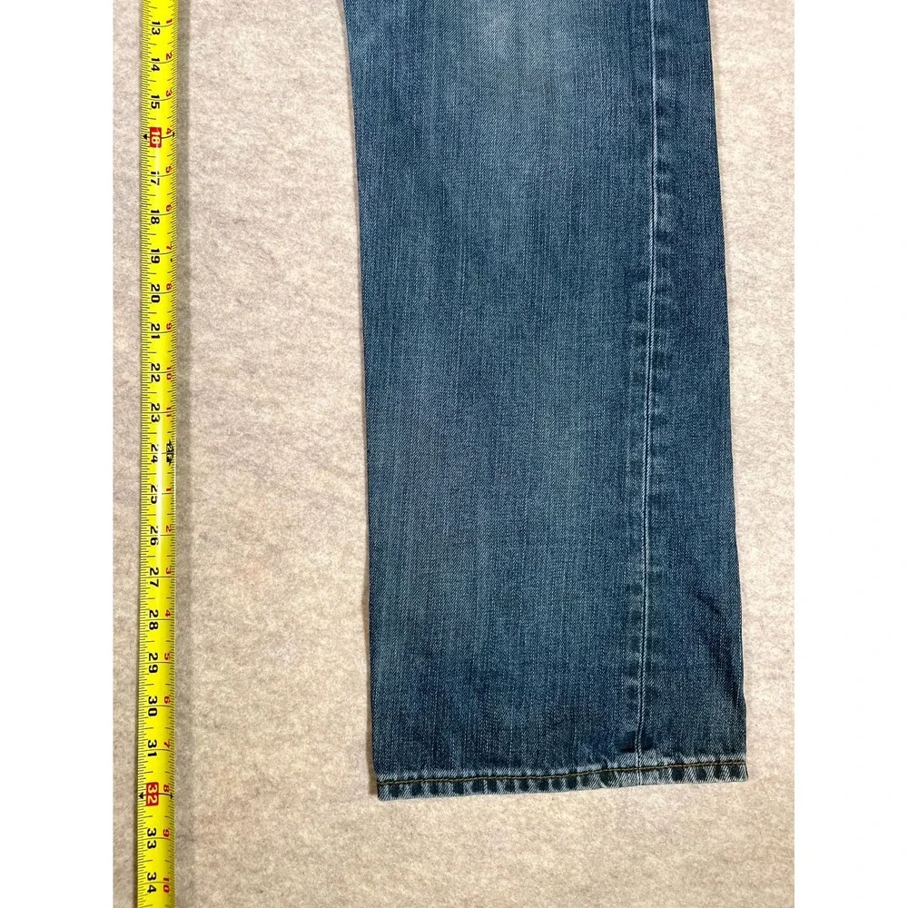 Levis 501 Straight Leg Jeans Mens‎ 40x34 Blue Whiskering Denim Button Fly Cotton